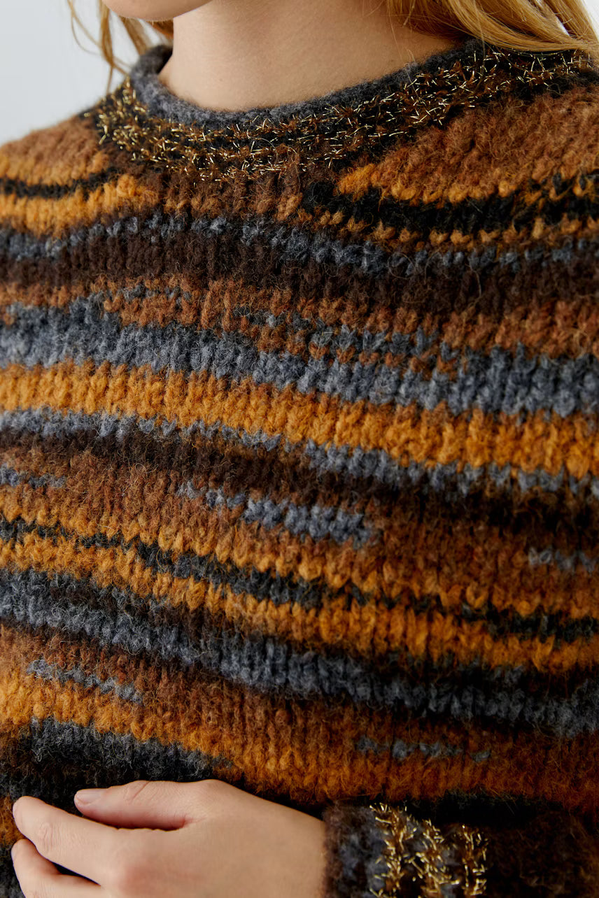 OUI pullover - darkbrown camel