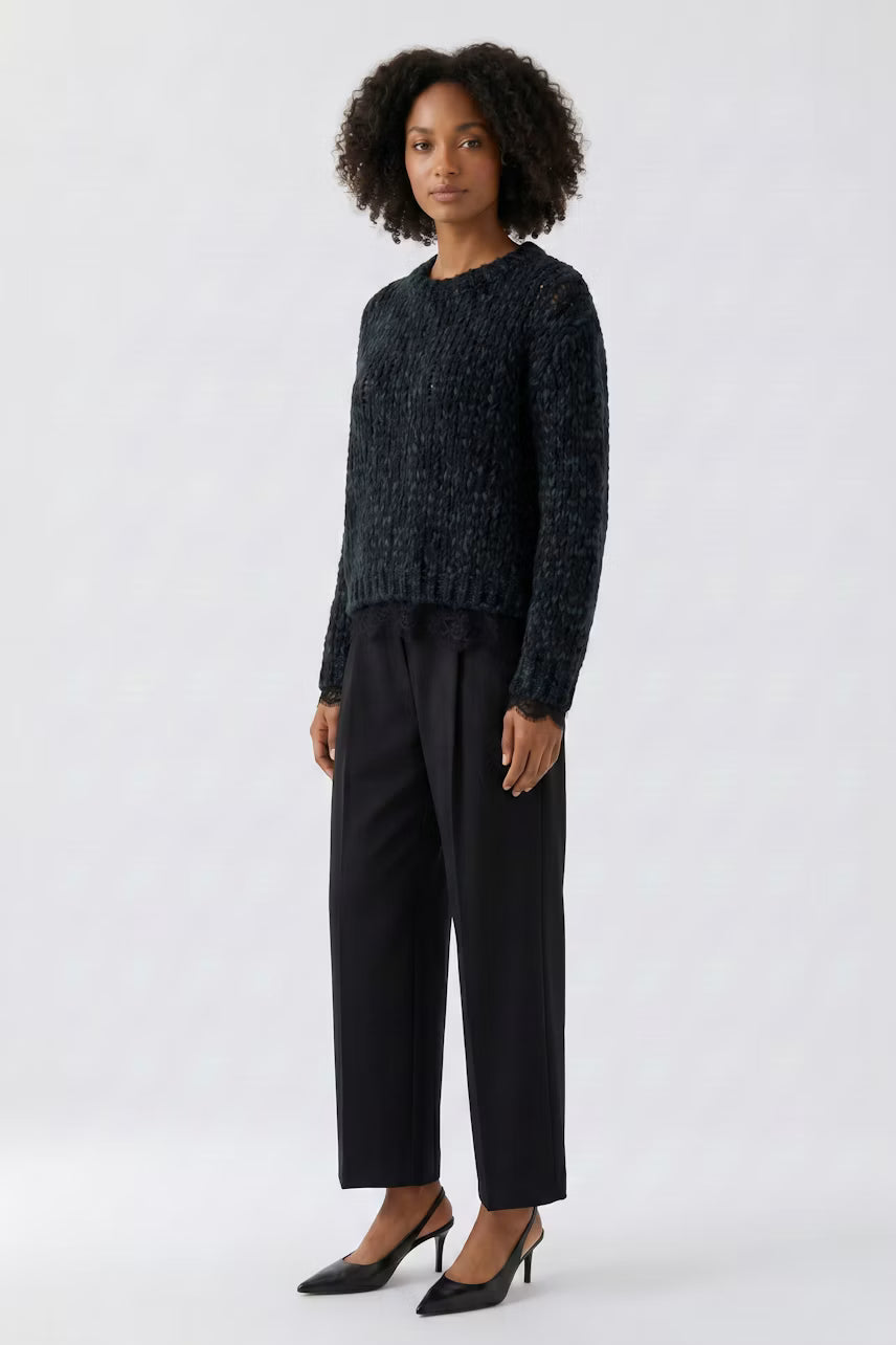 OUI Pullover - black green