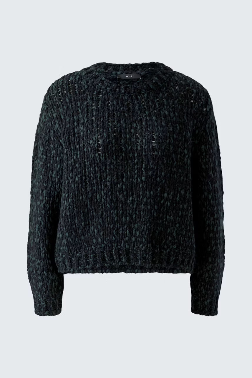 OUI Pullover - black green