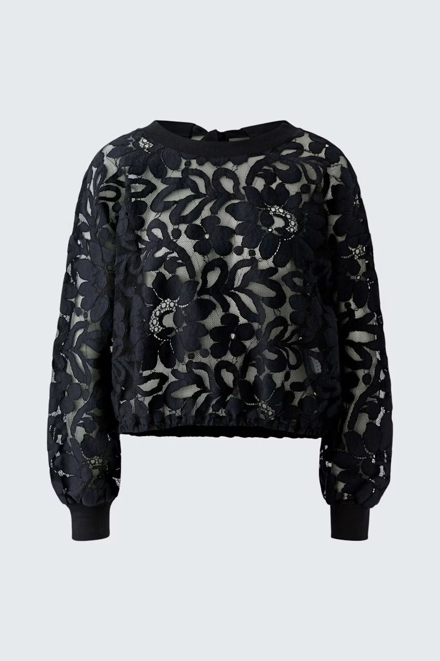 OUI Sweatshirt Spitze - black