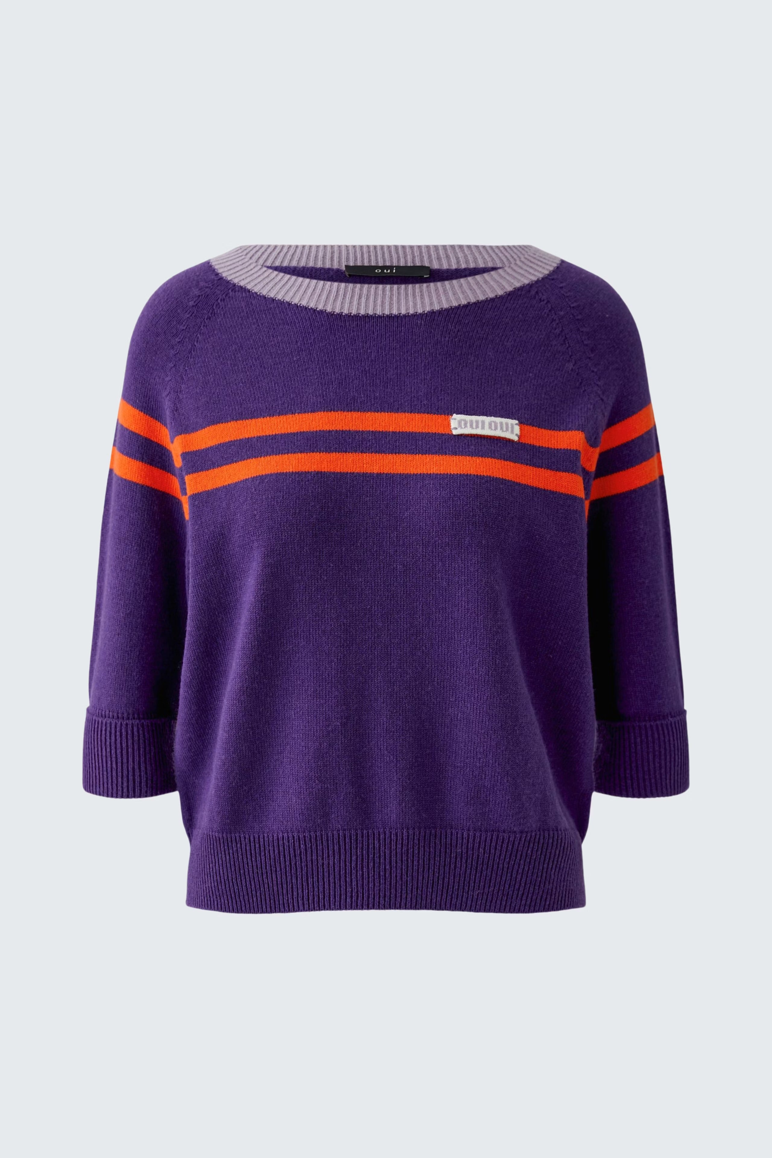 Oui pullover - dark violett orange