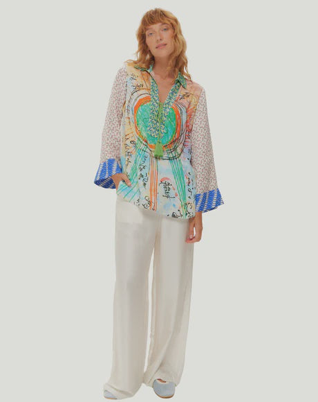 Me369 Mia Runic Whisper String Tie Blouse
