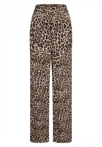 Marc Aurel trousers with leoprint and stripes