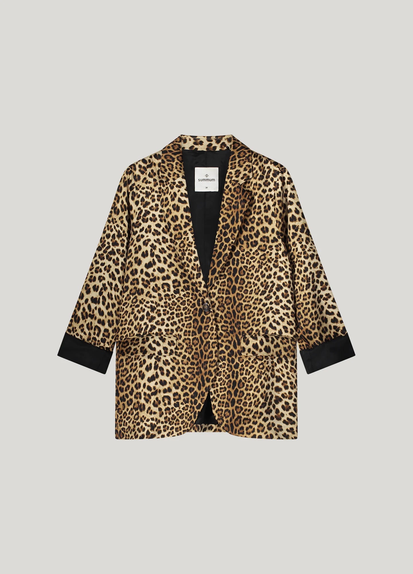 Summum Boyfriend blazer panther print