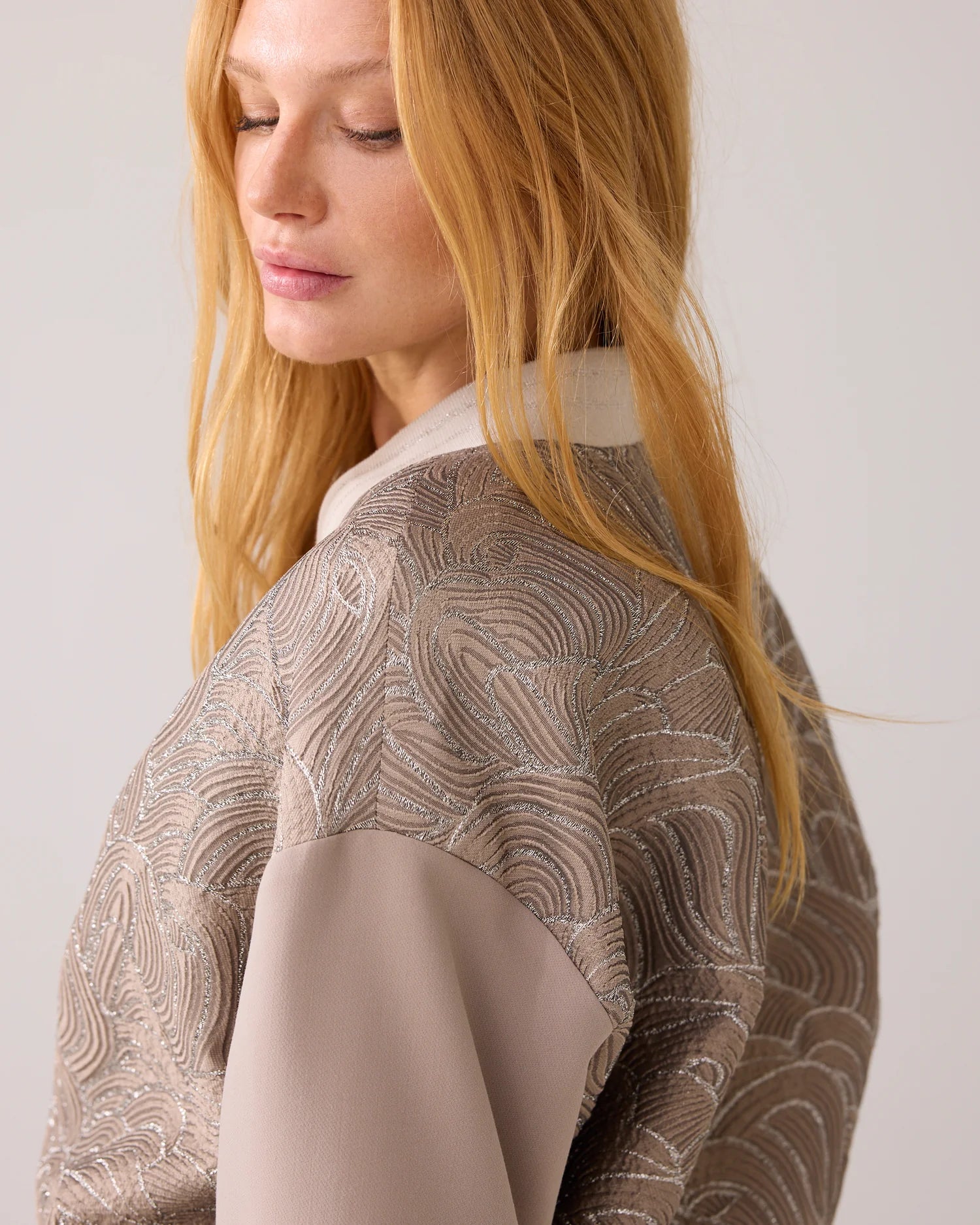 Summum Jacquard/foam bomber jacket
