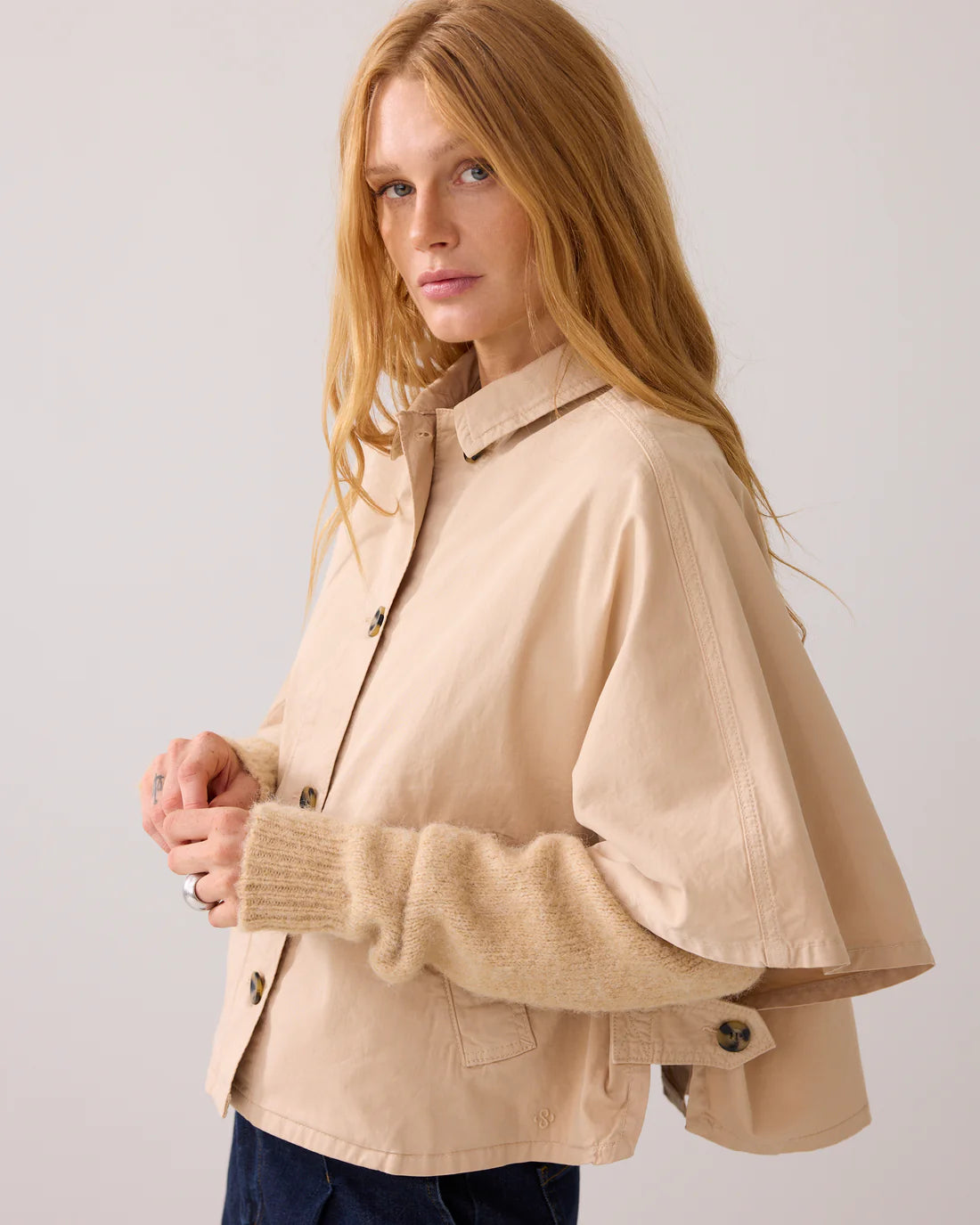Summum Cape in crispy cotton