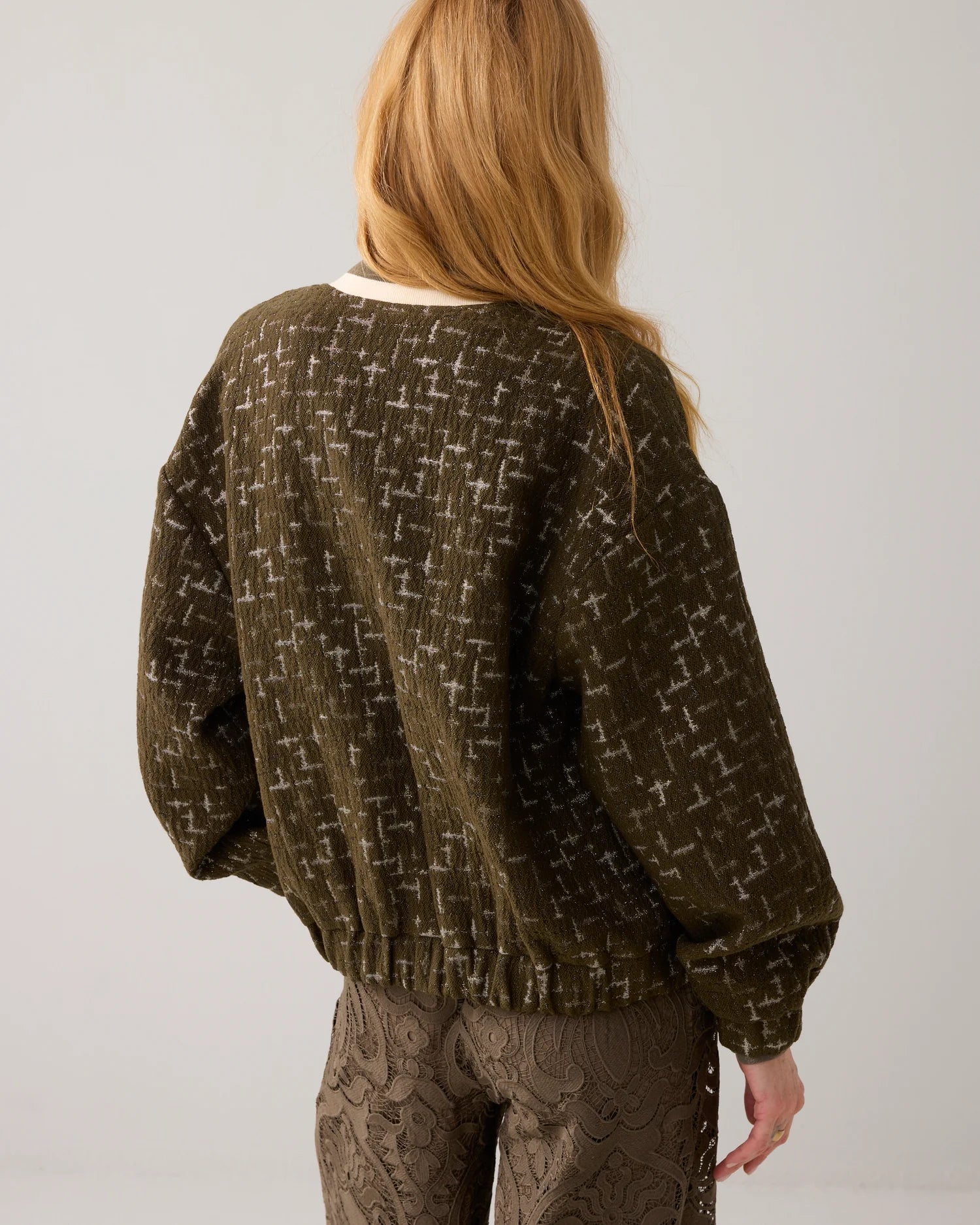 Summum Jacquard foam bomber jacket