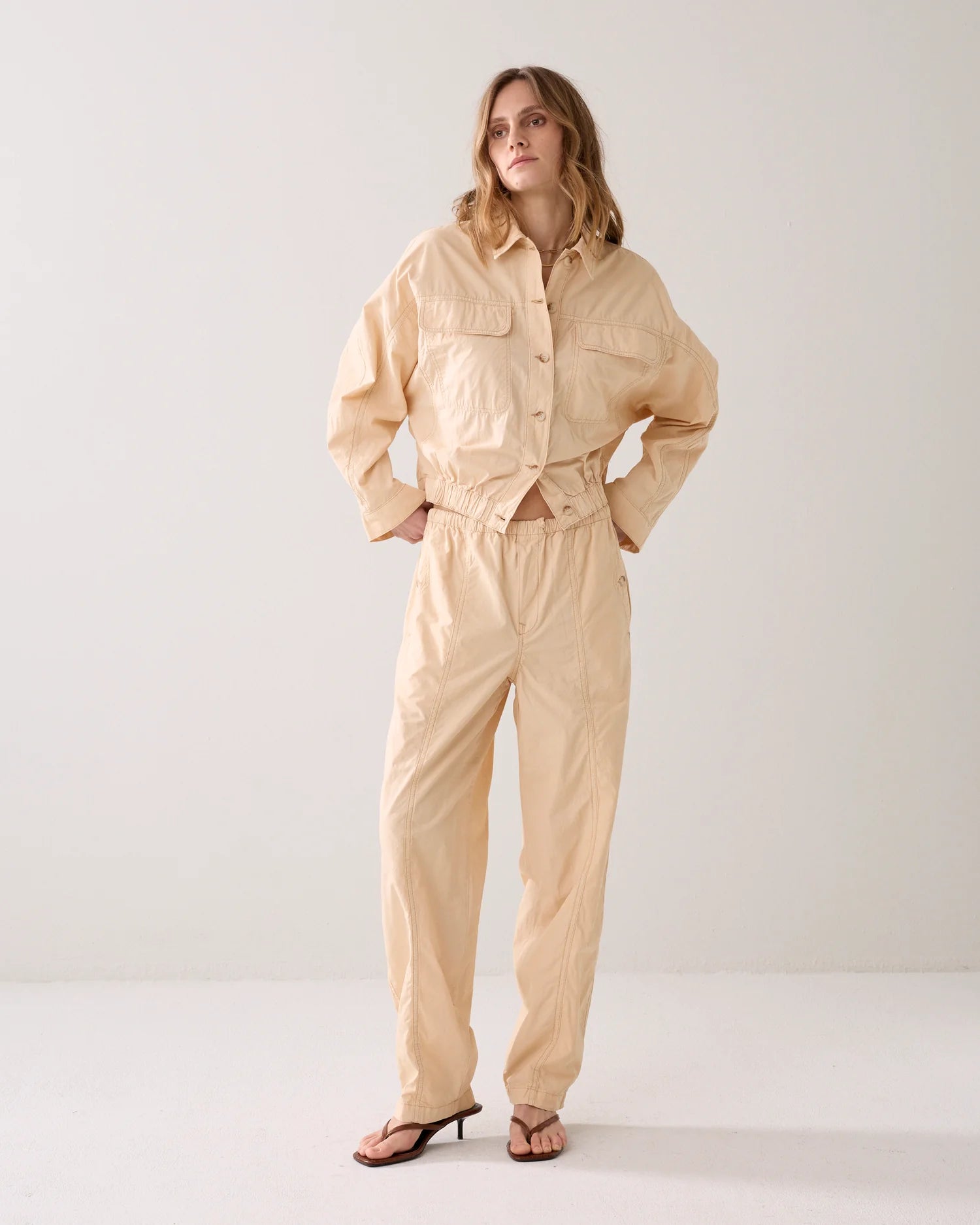 Summum Transitional jacket in crispy cotton