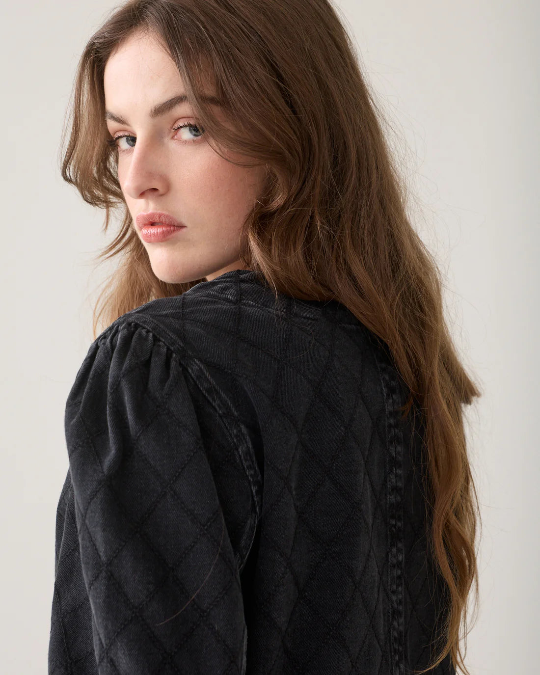 Summum Cropped denim jacket embroidery