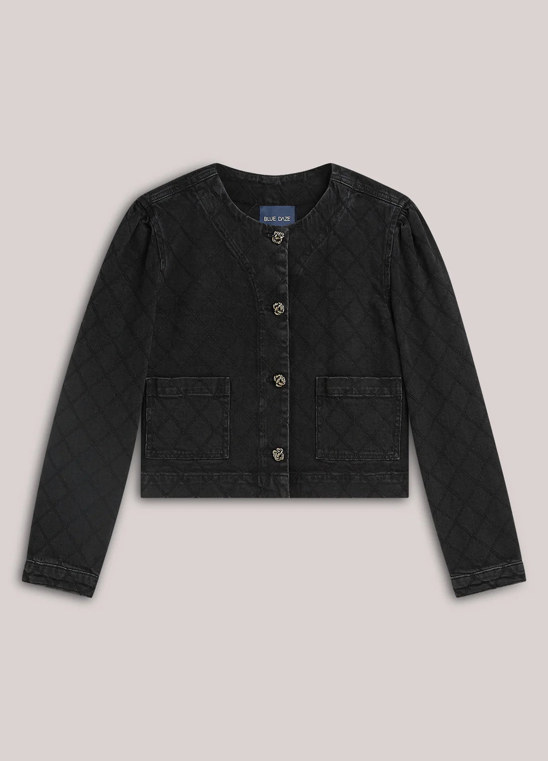 Summum Cropped denim jacket embroidery
