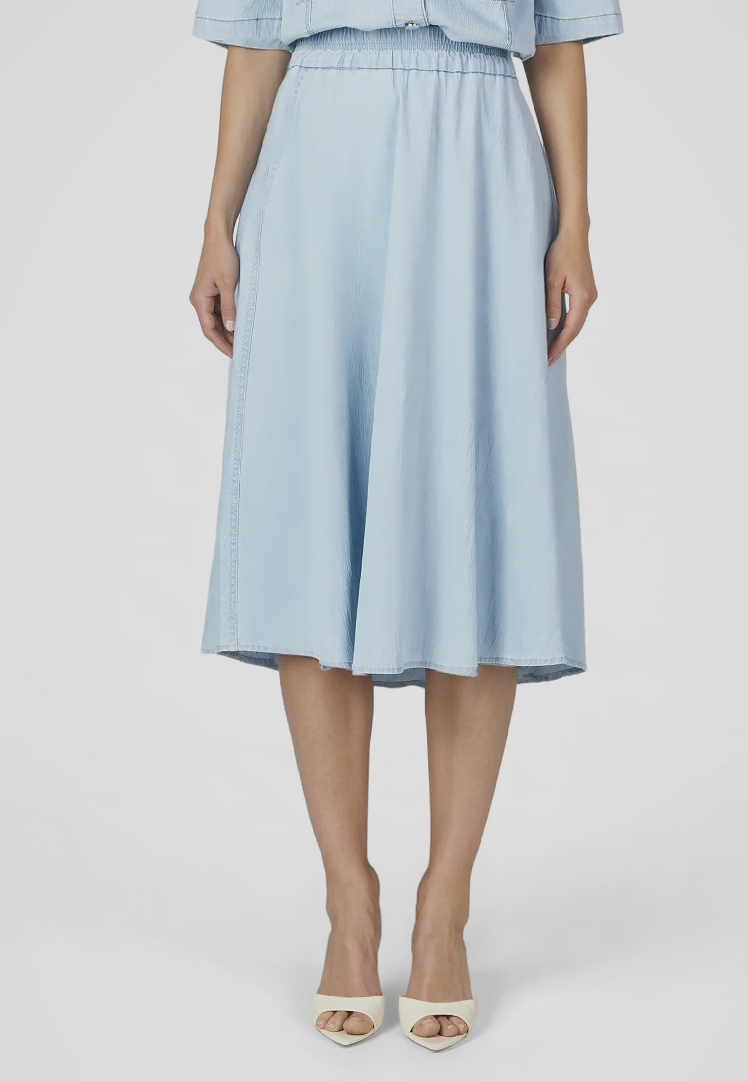 Marc Aurel Indigo Tencel blend denim skirt