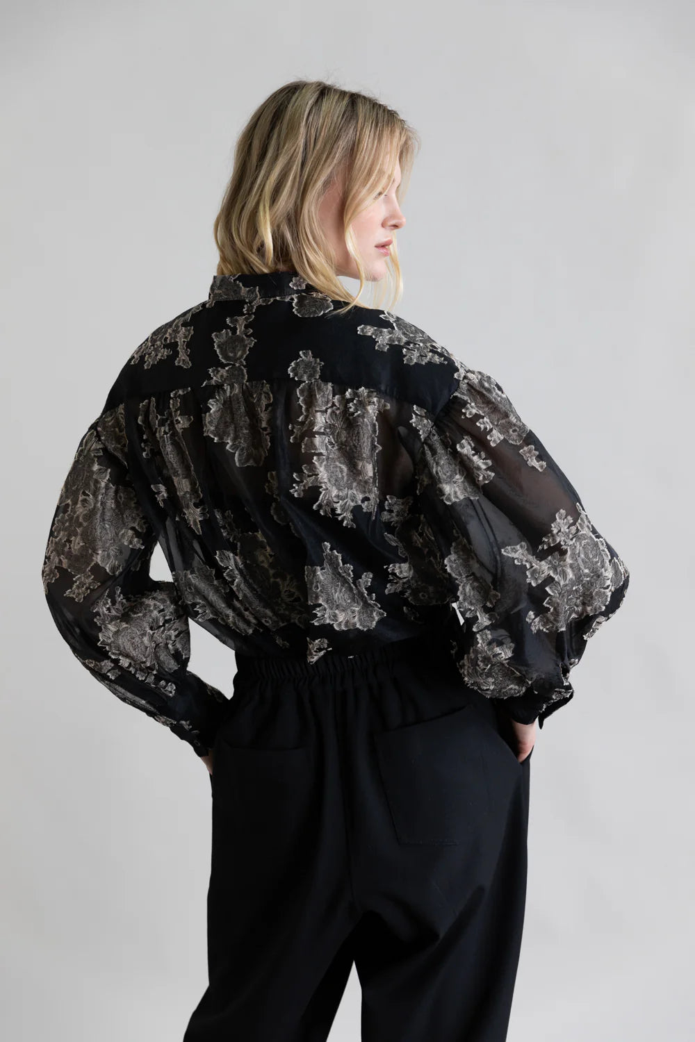 Psophia Black Shirt Print 2514