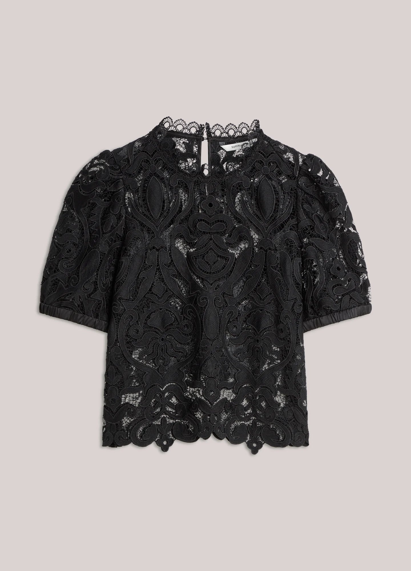 Summum Boxy lace top Black