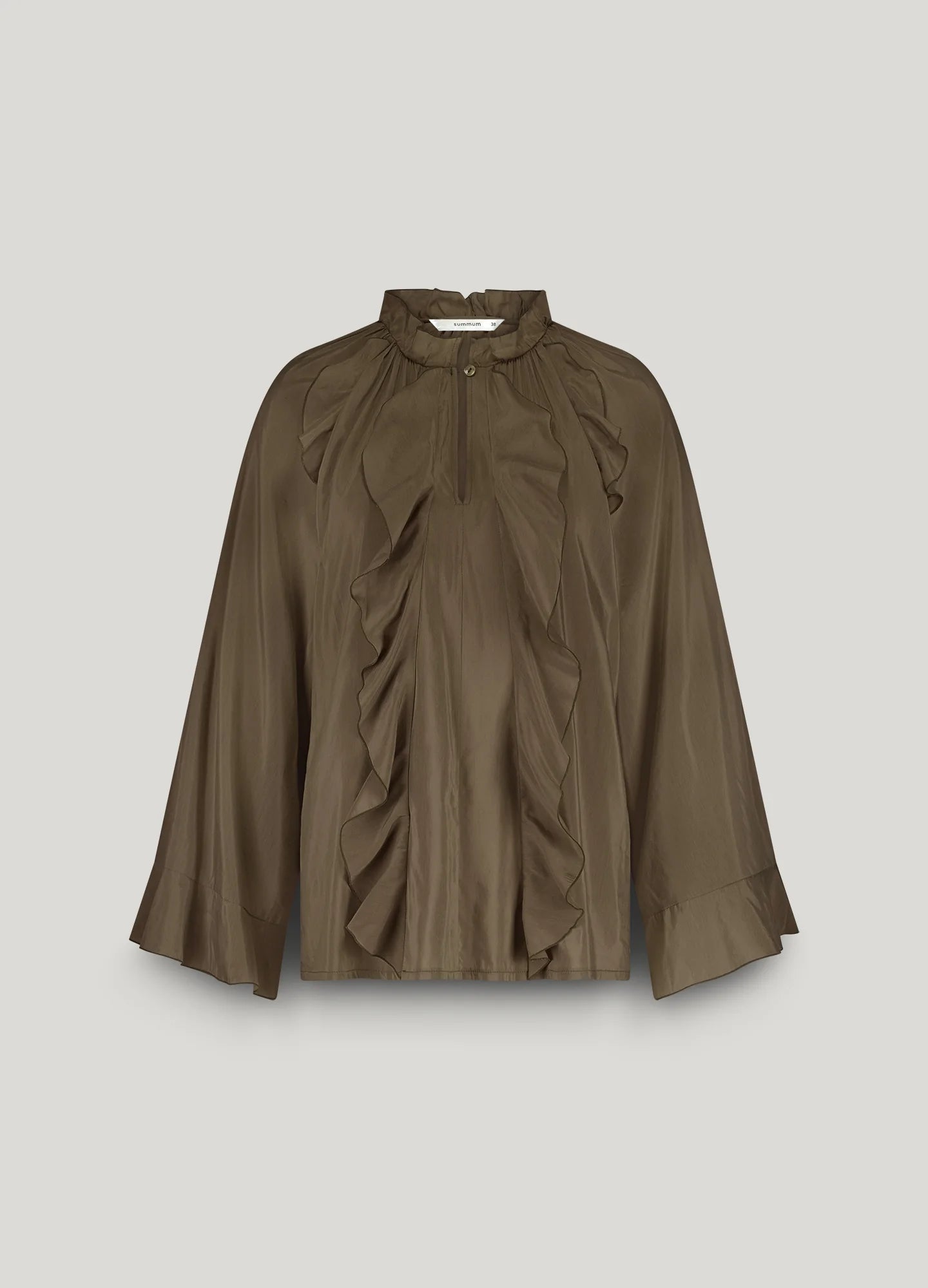 Summum Shiny top with ruffles