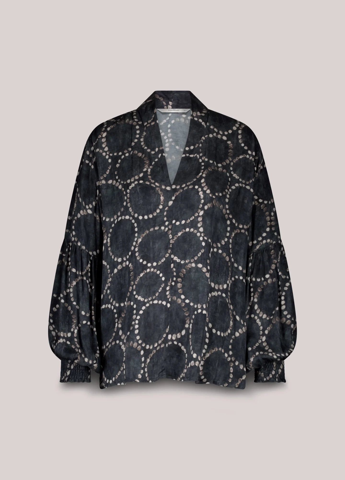 Summum Slightly shiny top with print