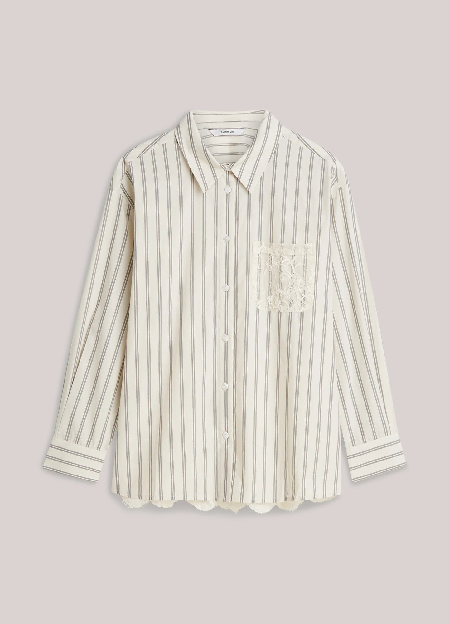 Summum Shirt blouse with lace details