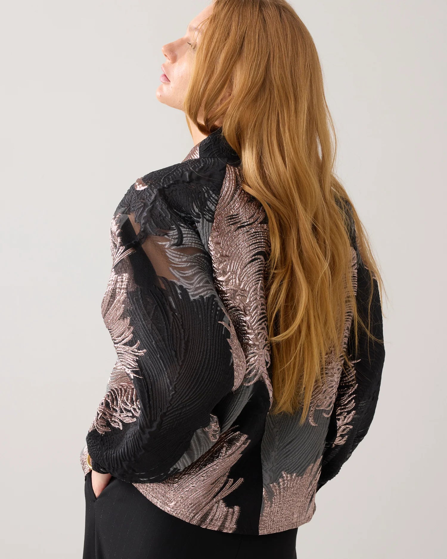 Summum Festive jacquard top