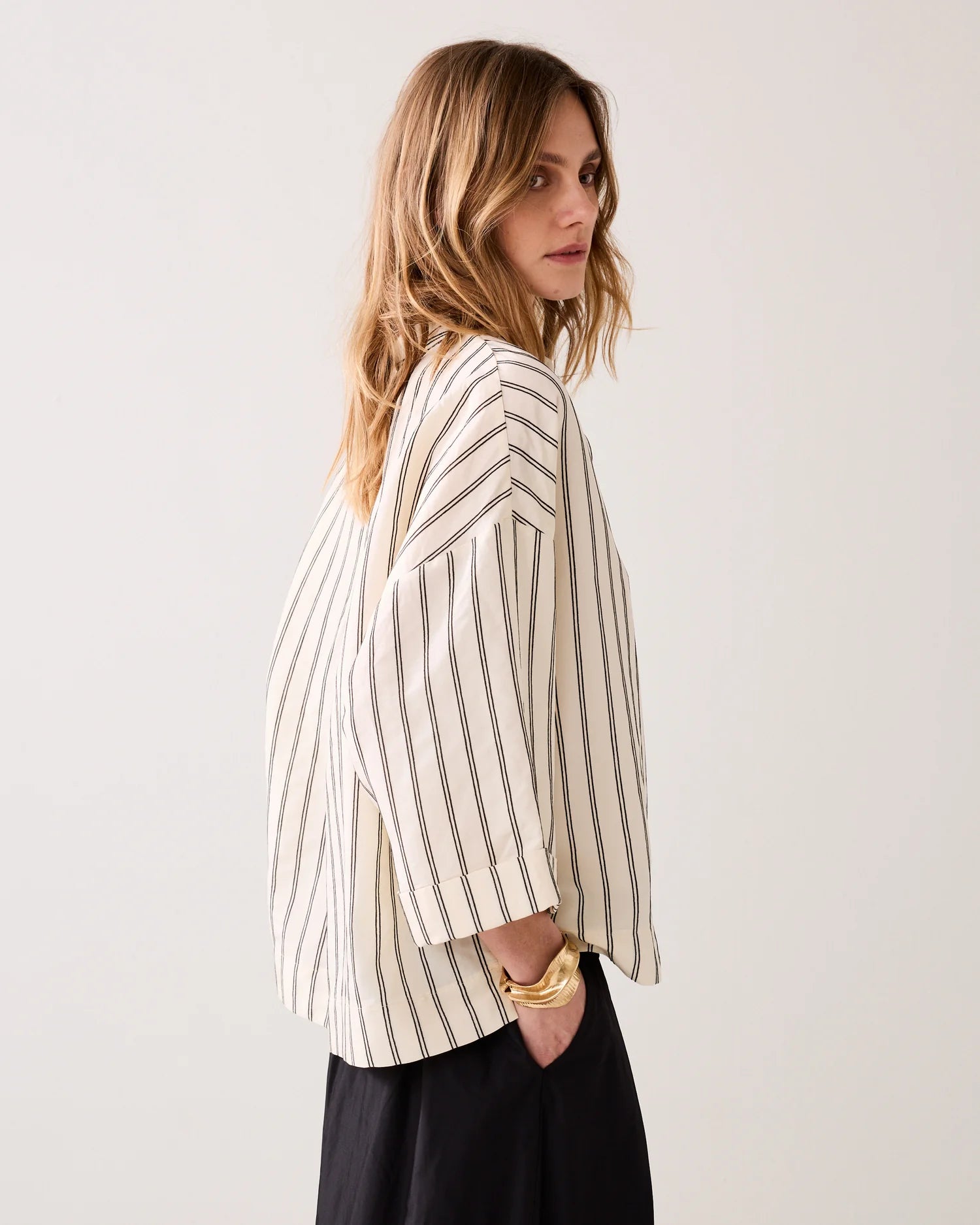 Summum Top with chenille stripes