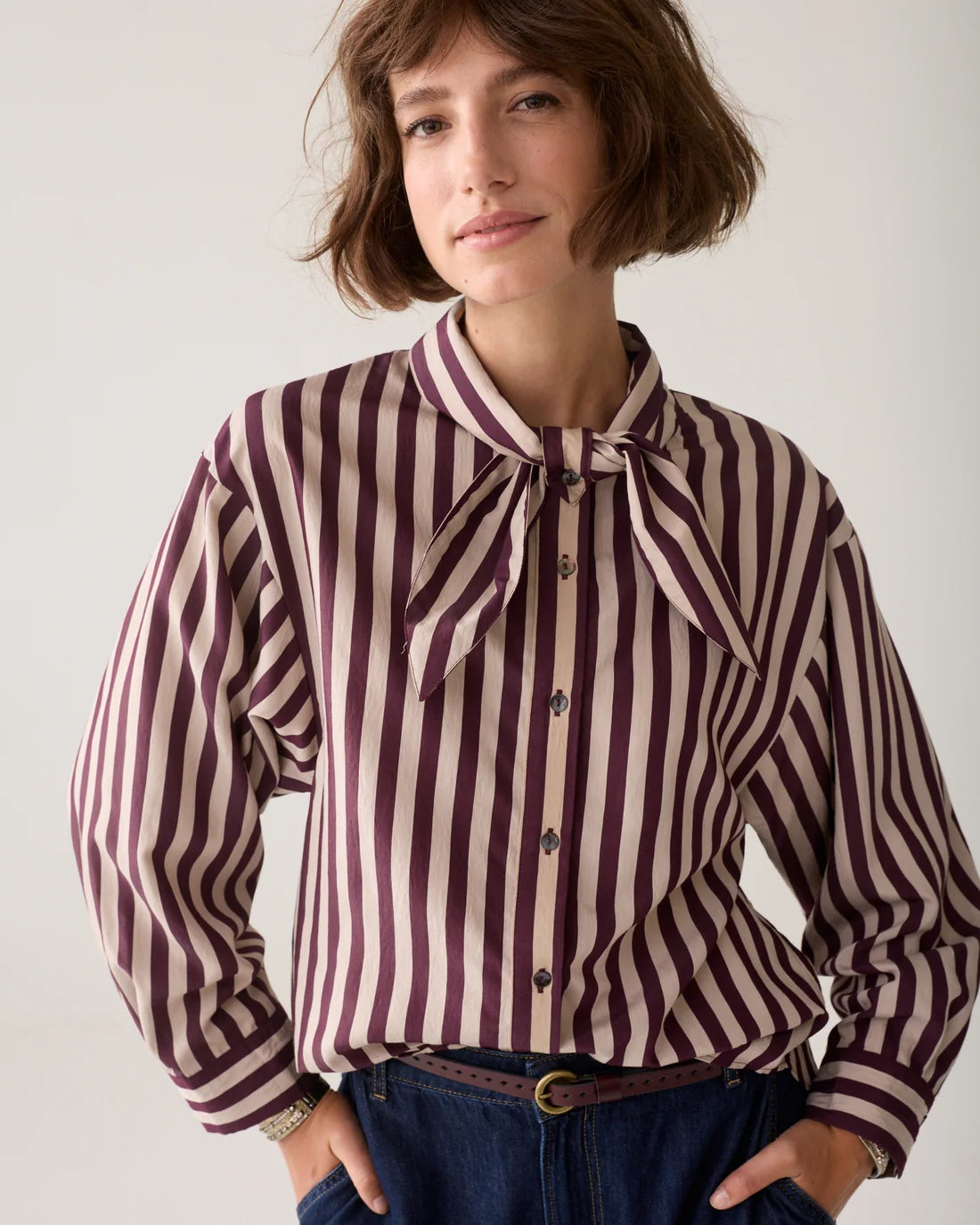 Summum Striped Ecovero blouse