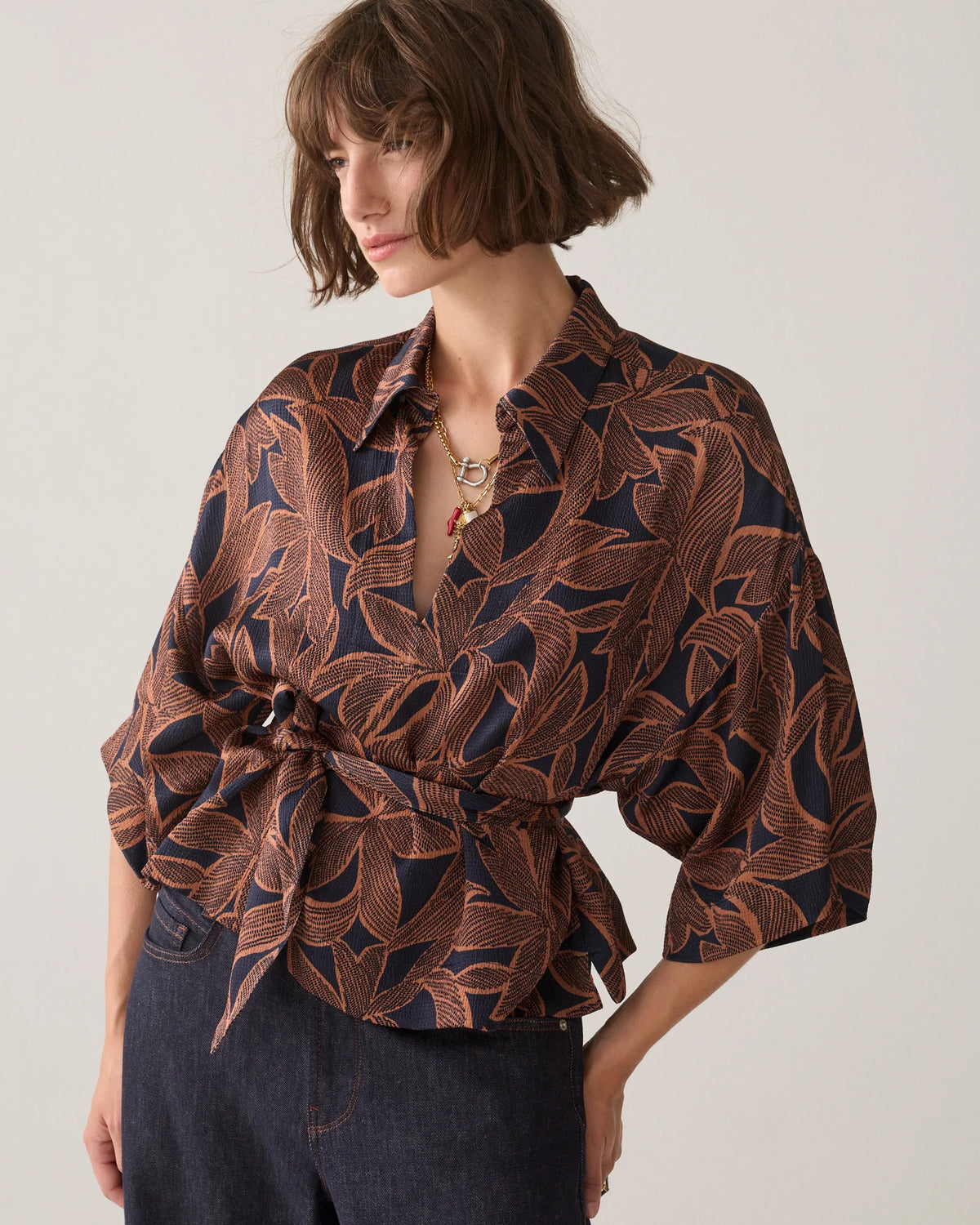 Summum Top with abstract floral print