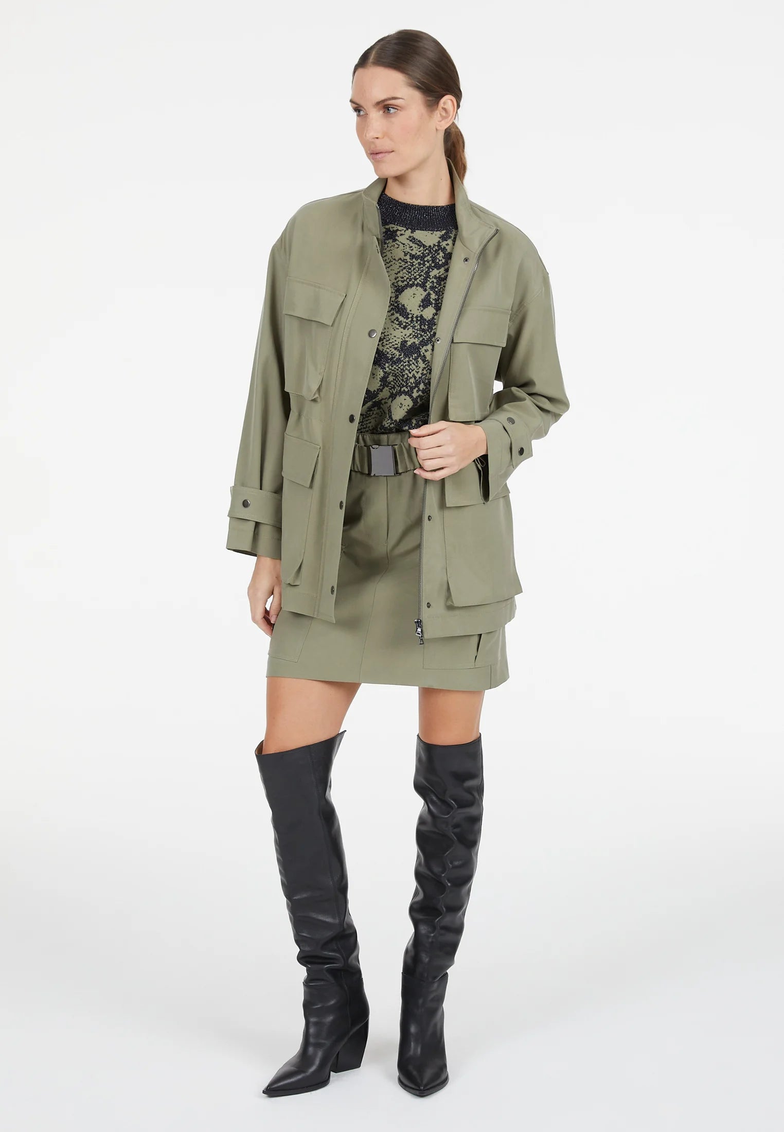 Marc Aurel Jacket in elastic Tencel