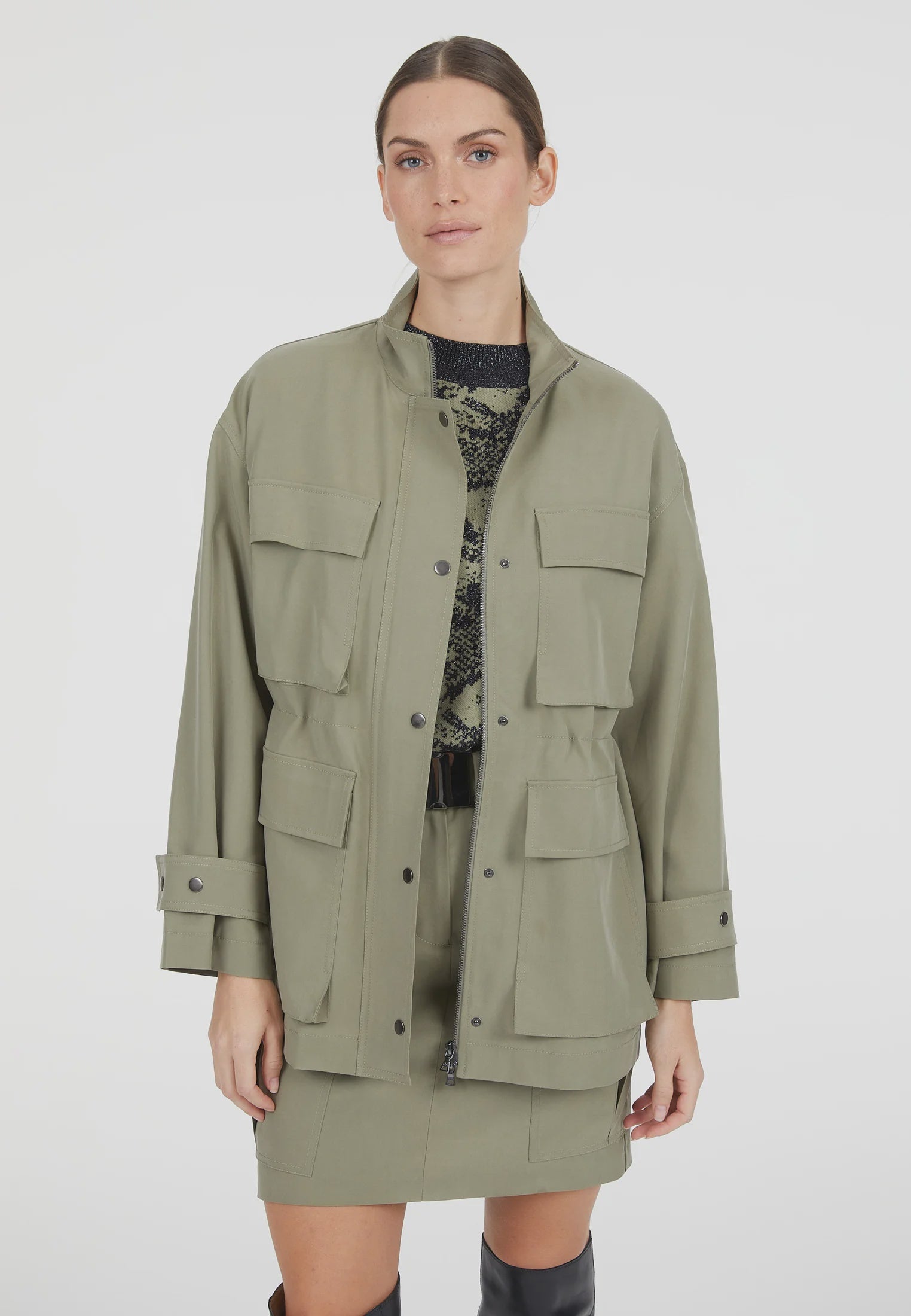 Marc Aurel Jacket in elastic Tencel