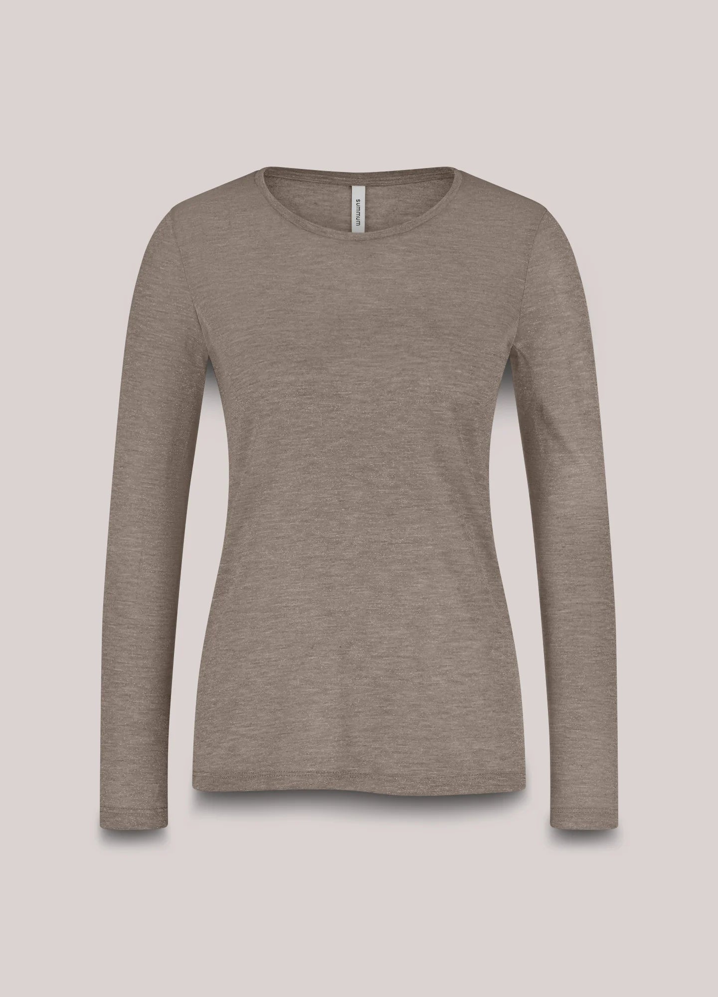 Summum Fitted long-sleeved top in Italian fabric
