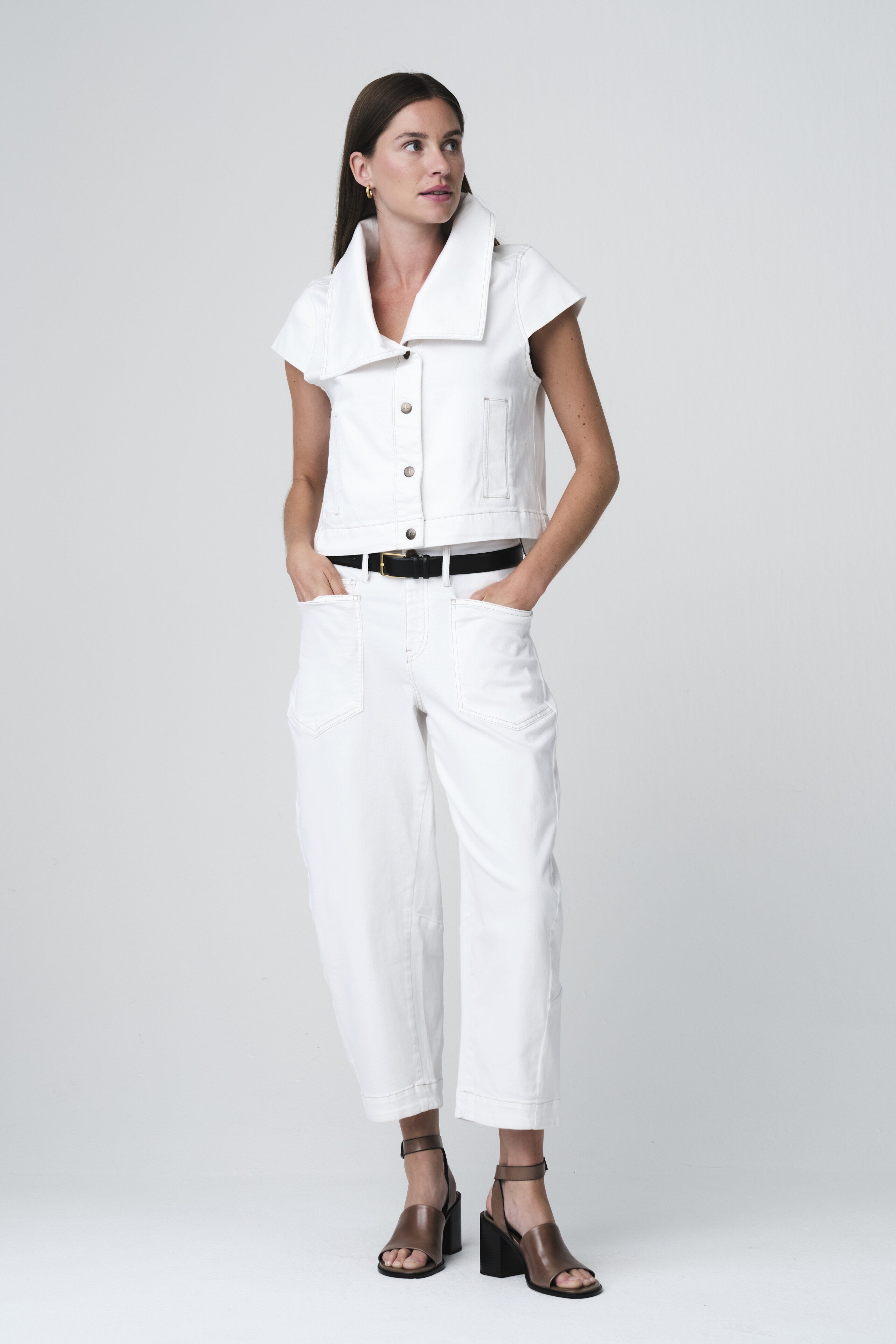 JANE LUSHKA Martinez white barel jeans