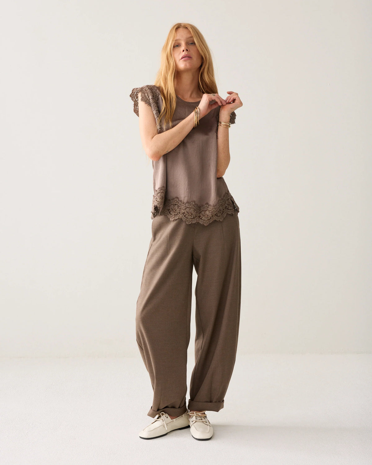 Summum Sleeveless top with lace