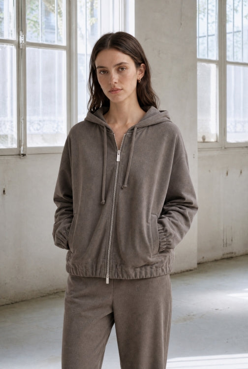 Jane Lushka Golia jeans hoodie bomber