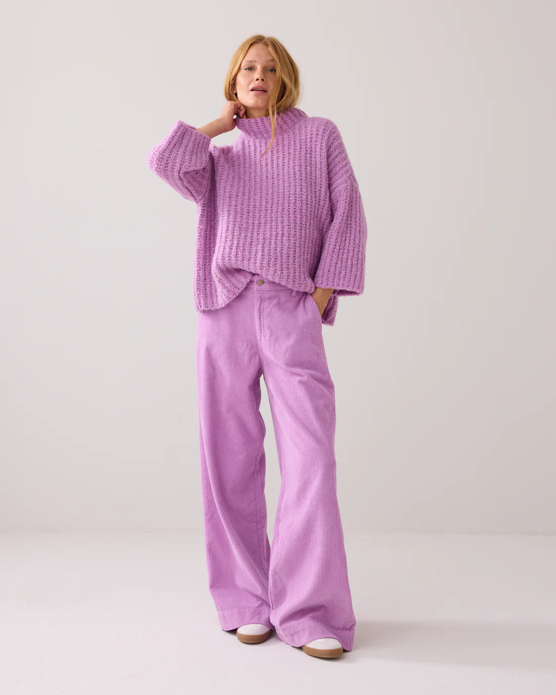Summum Flared corduroy trousers