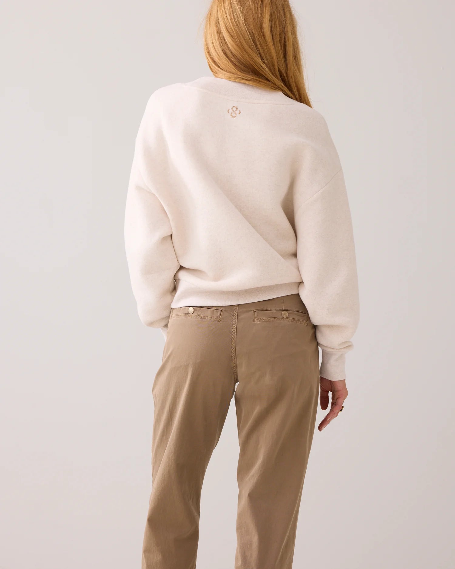 Summum Tapered trousers in peach finish