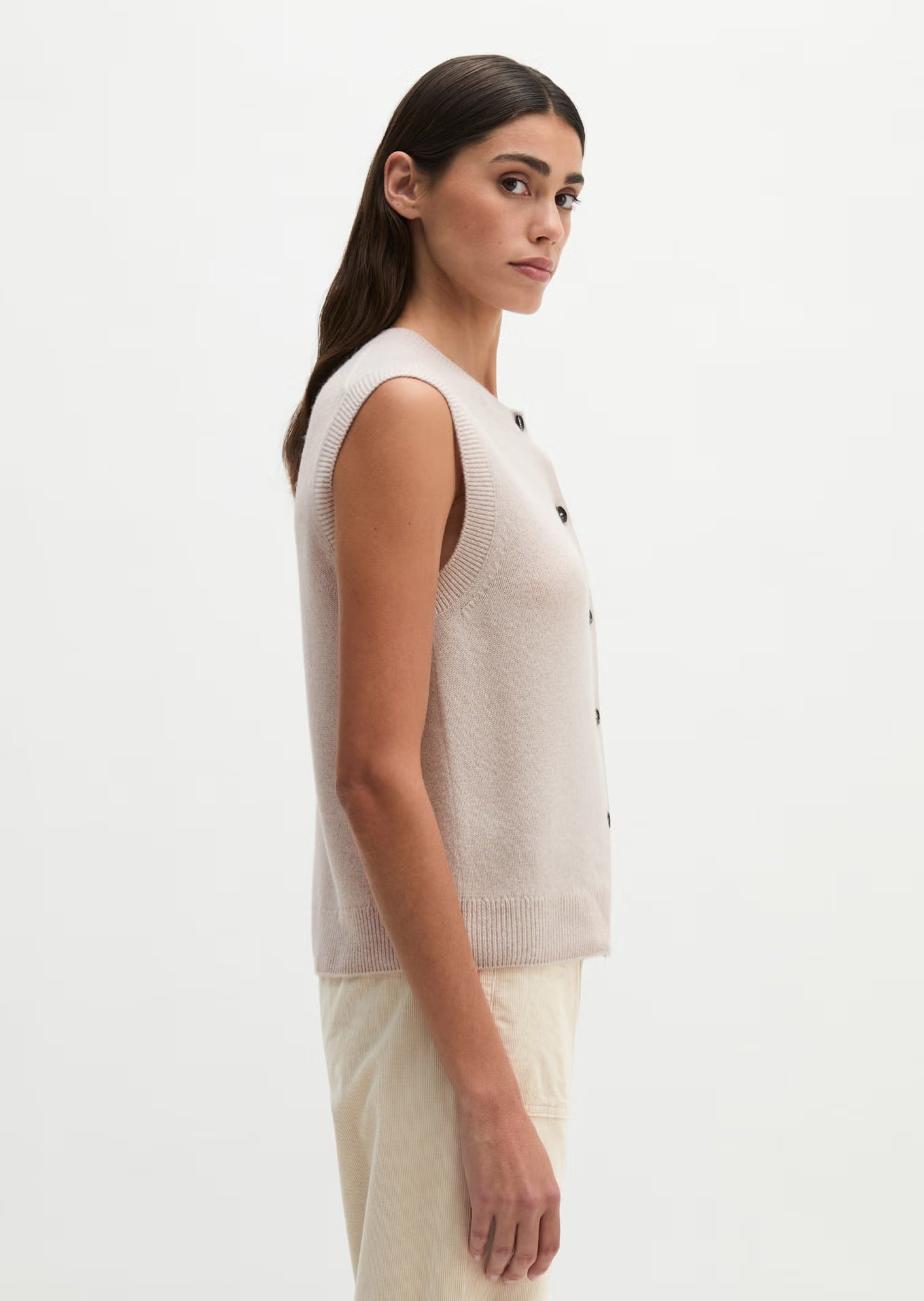 Marc O'Polo Regular sleeveless cardigan made from fluffy lambswool