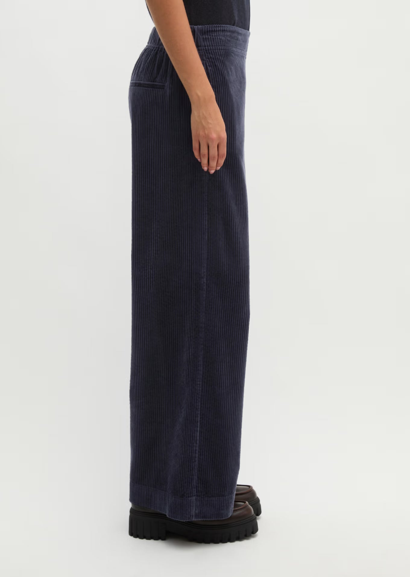 Marc O'Polo Pull-on pants wide made from cotton wide corduroy