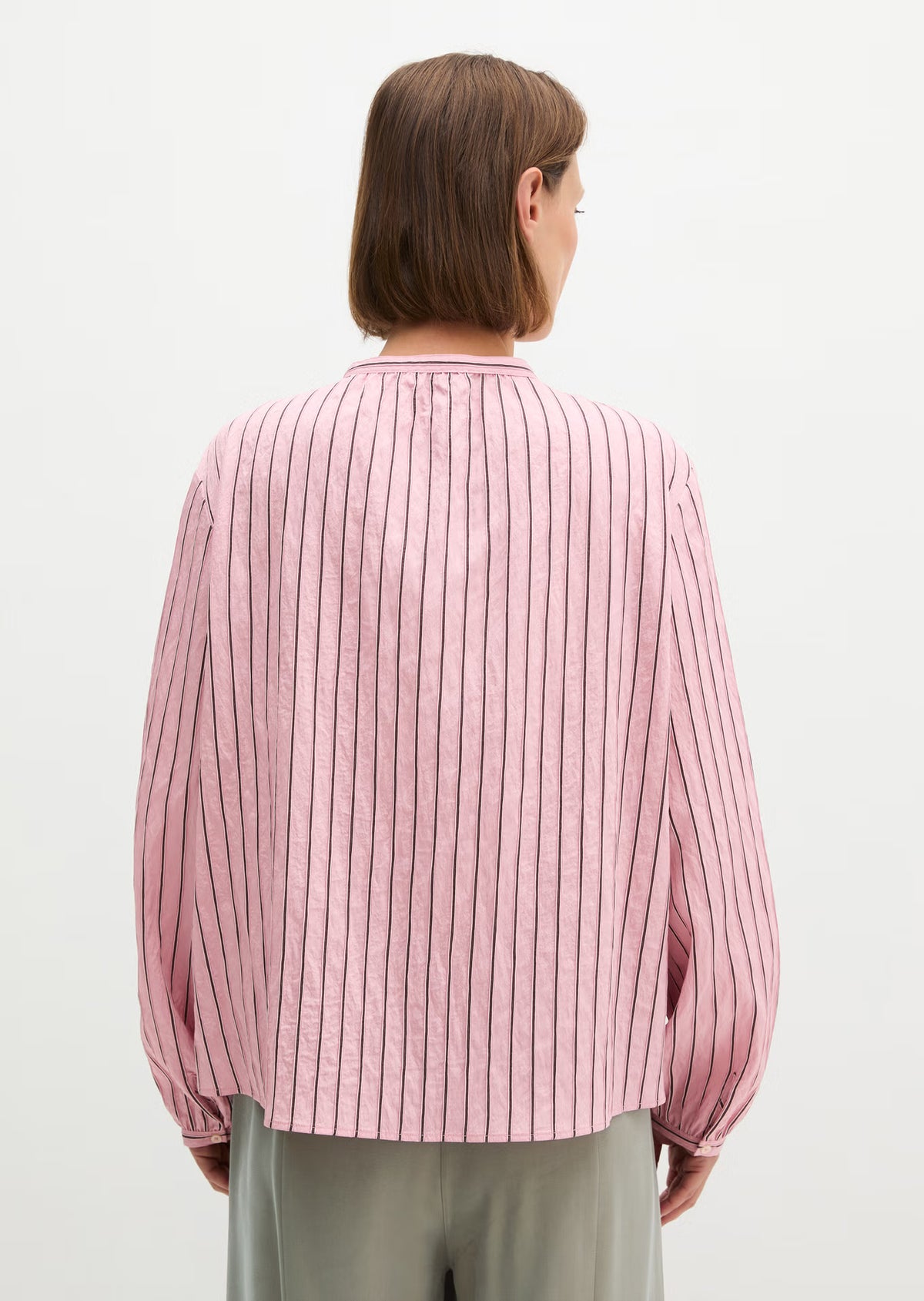 Marc O'Polo Regular-Fit Striped Blouse made from a modal blend