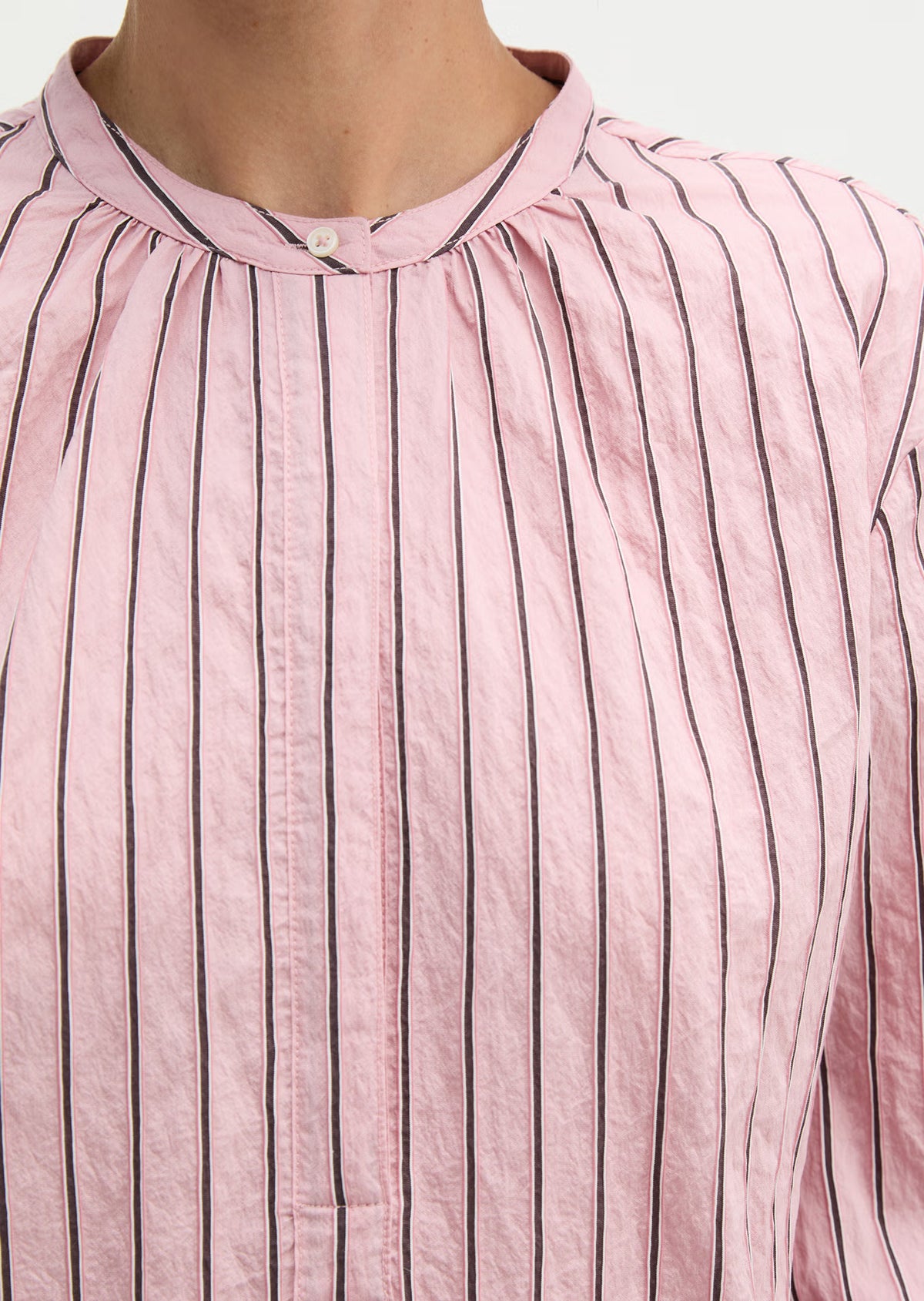 Marc O'Polo Regular-Fit Striped Blouse made from a modal blend