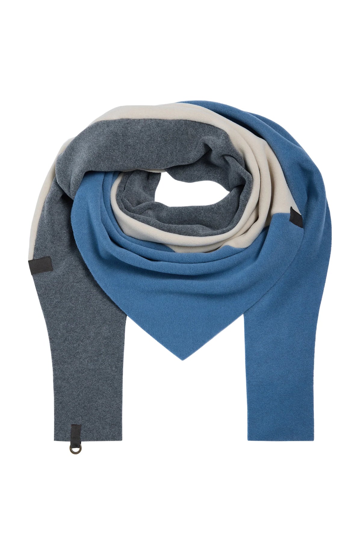Henriette STEFFENSEN scarf dusty blue/kit/grey