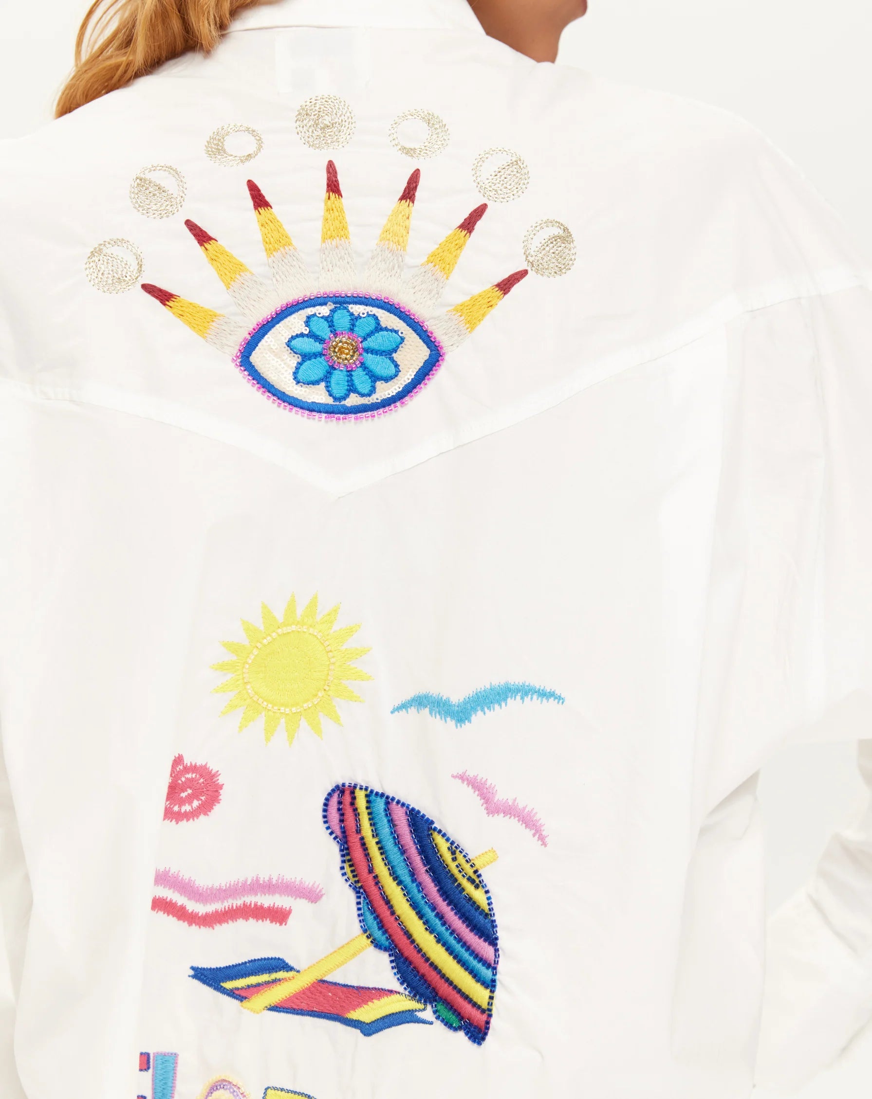ME369 Adelyn White Oversized Shirt