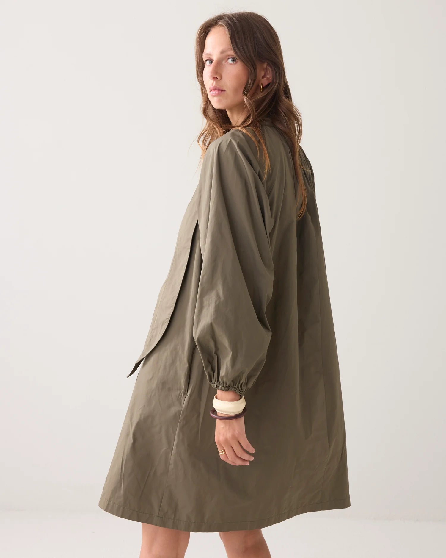 Summum A-line taffeta dress cameo