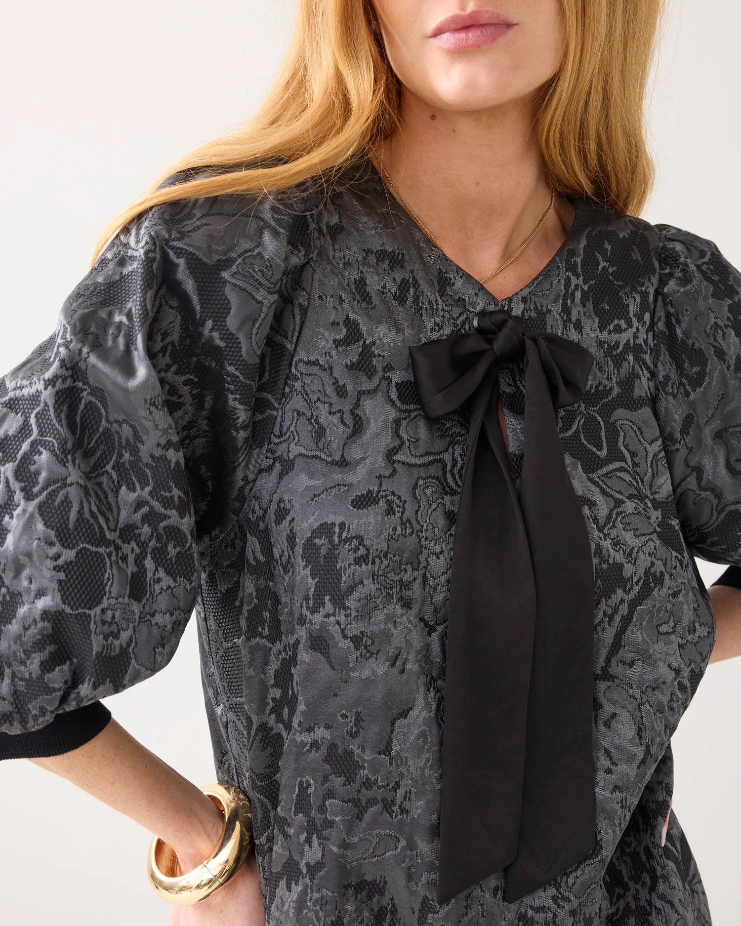 Summum A-line dress in jacquard fabric