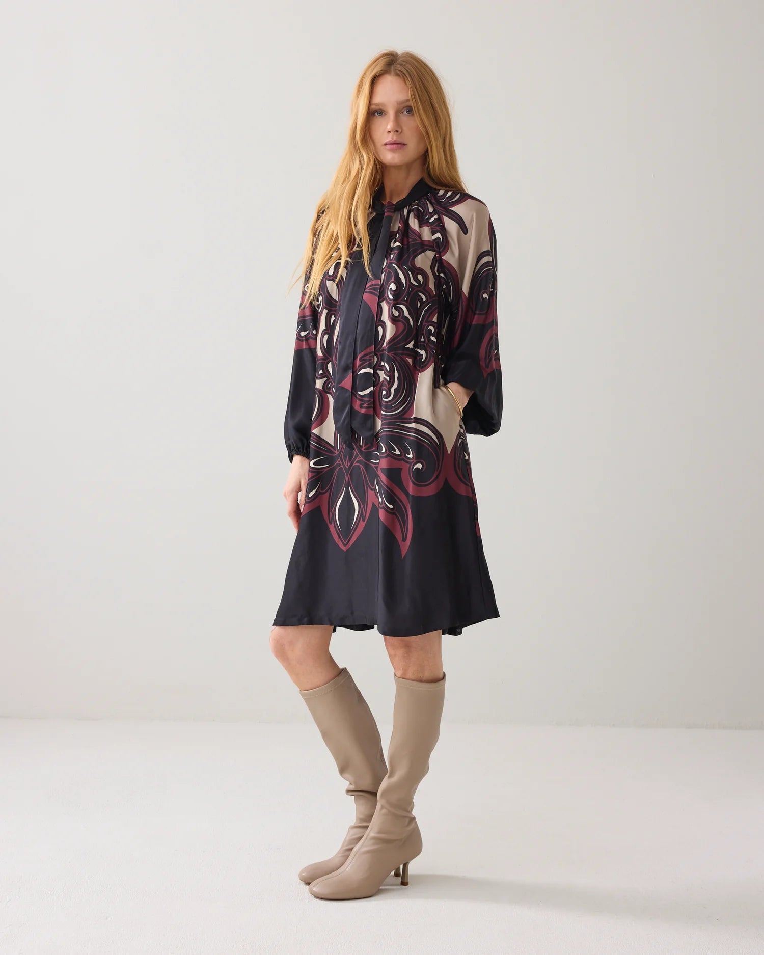 Summum Satin A-line dress