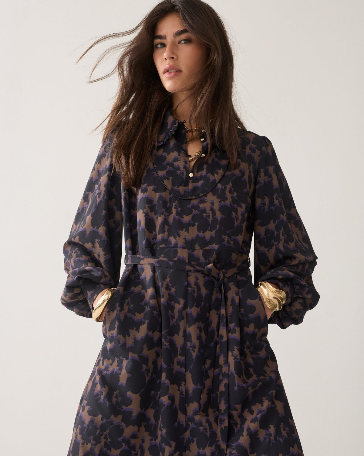 Summum Camouflage-print dress