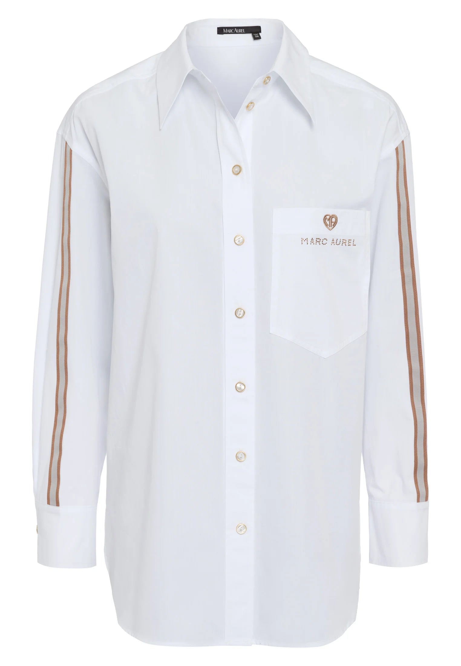 Marc Aurel Shirt with decorative ribbon
