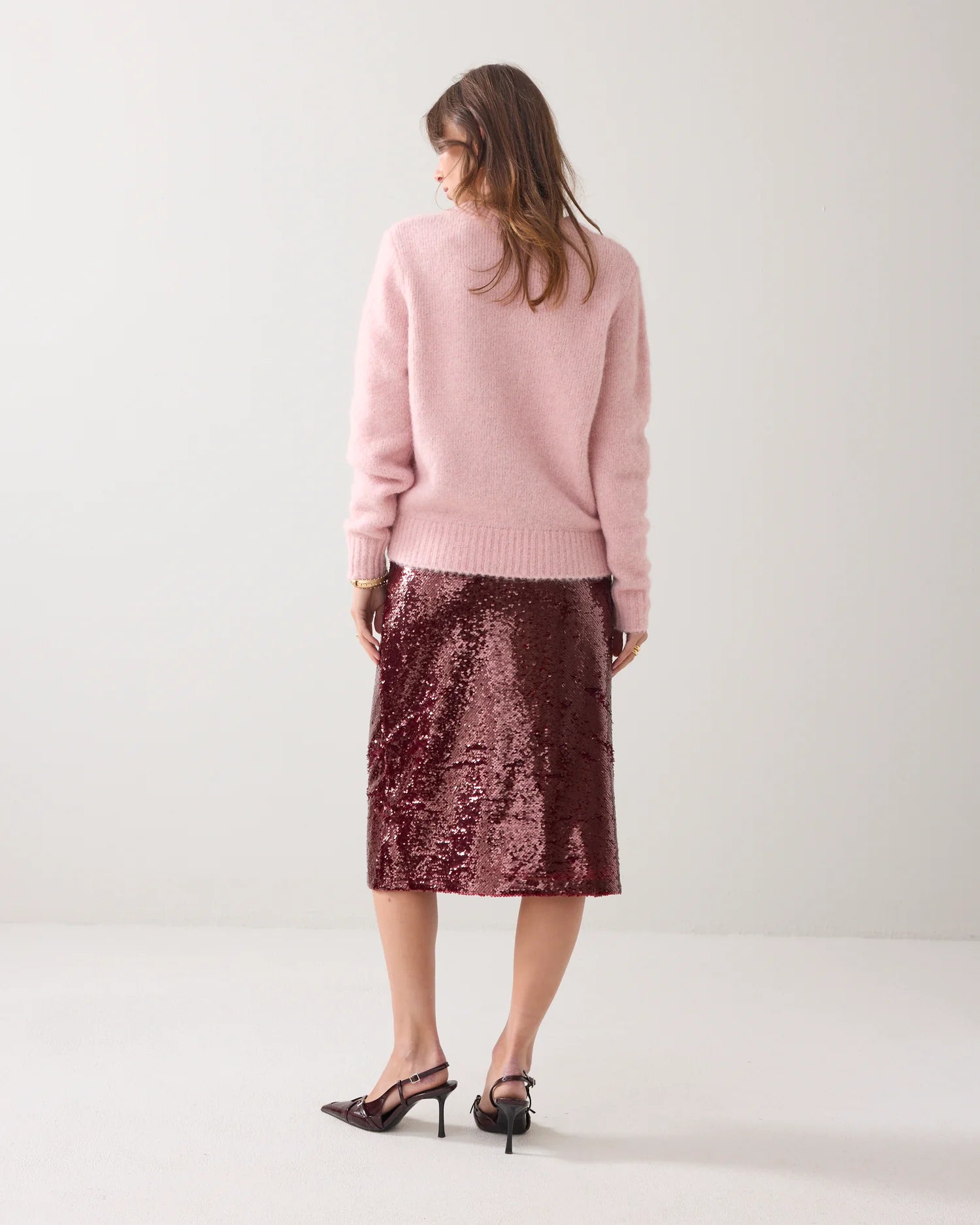 Summum Midi skirt in sequin fabric