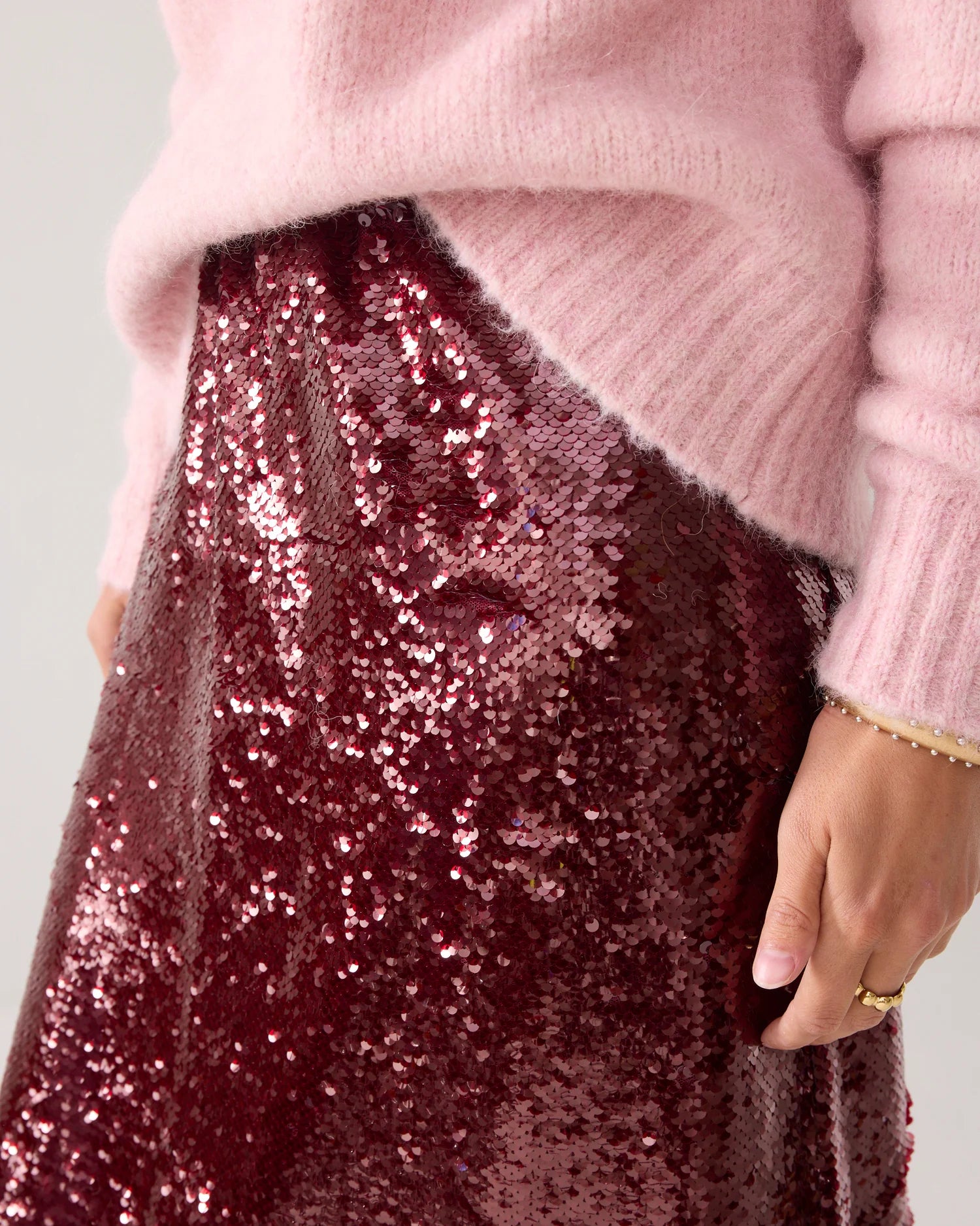 Summum Midi skirt in sequin fabric