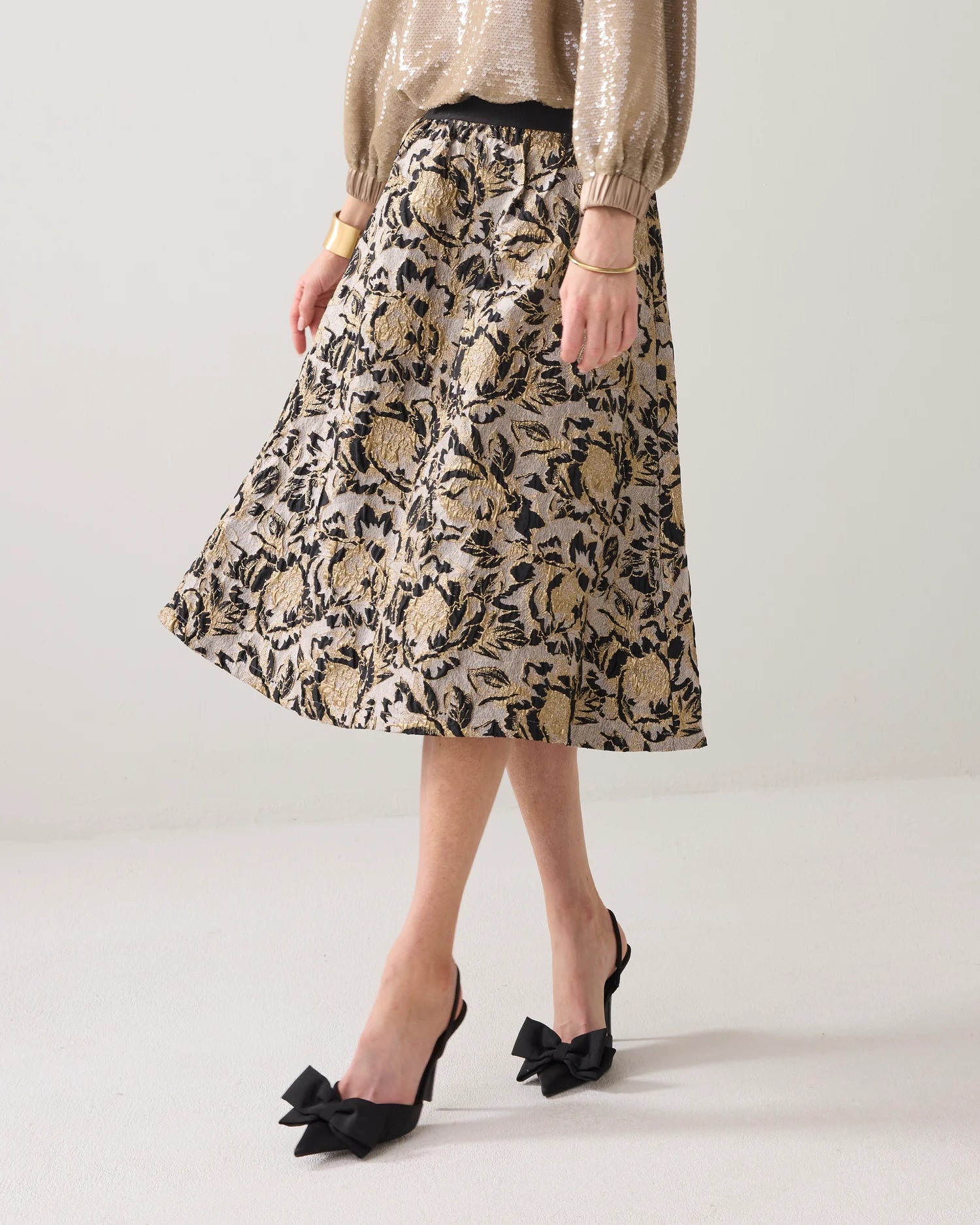 Summum Fancy A-line skirt in jacquard fabric