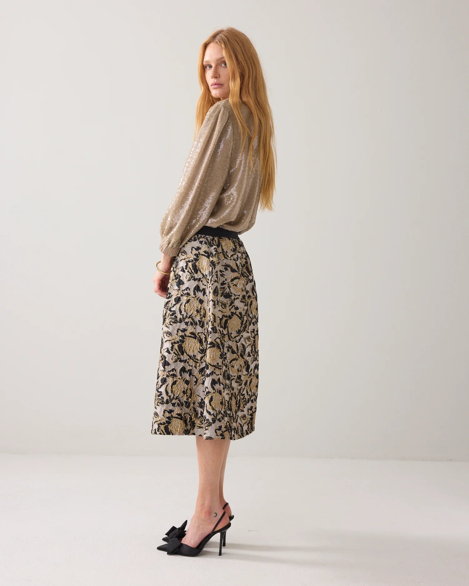 Summum Fancy A-line skirt in jacquard fabric