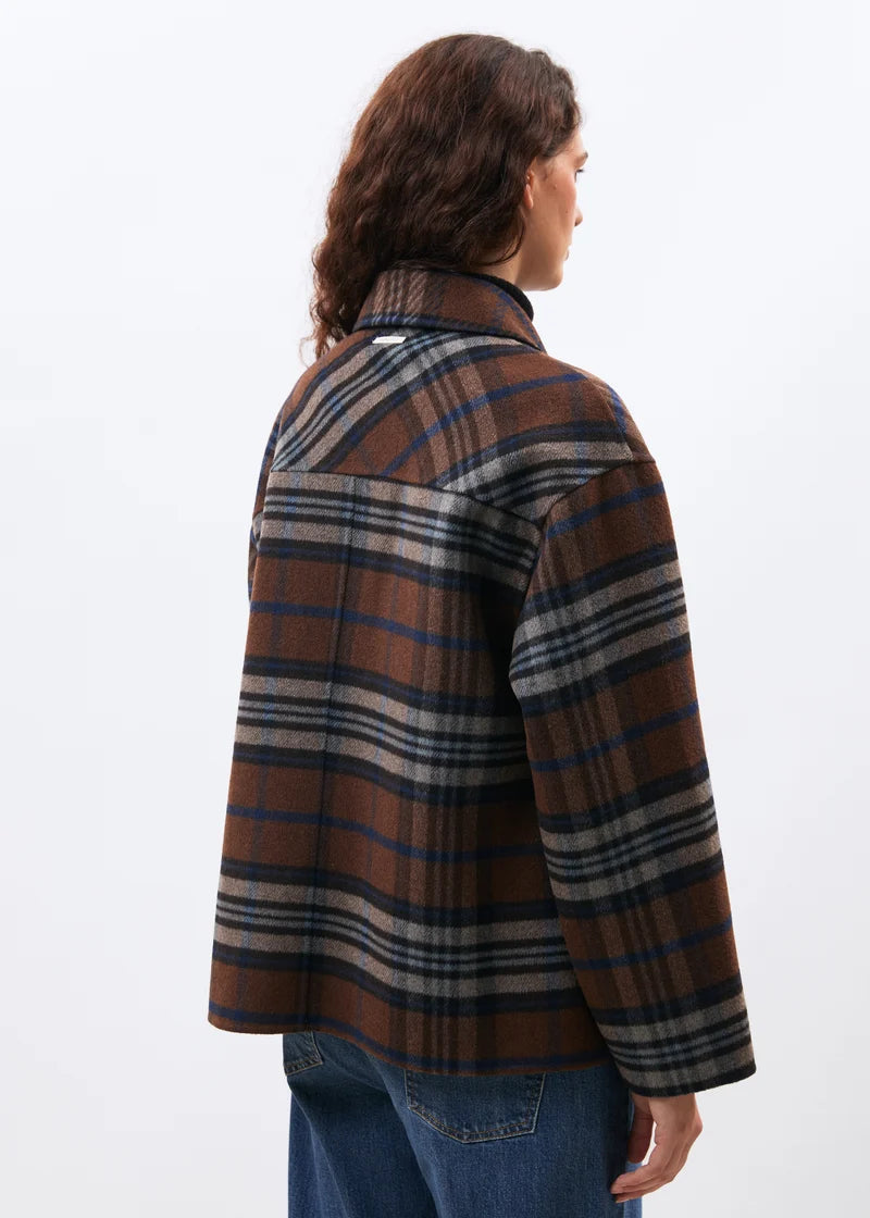 Humility brown reversible plaid jacket