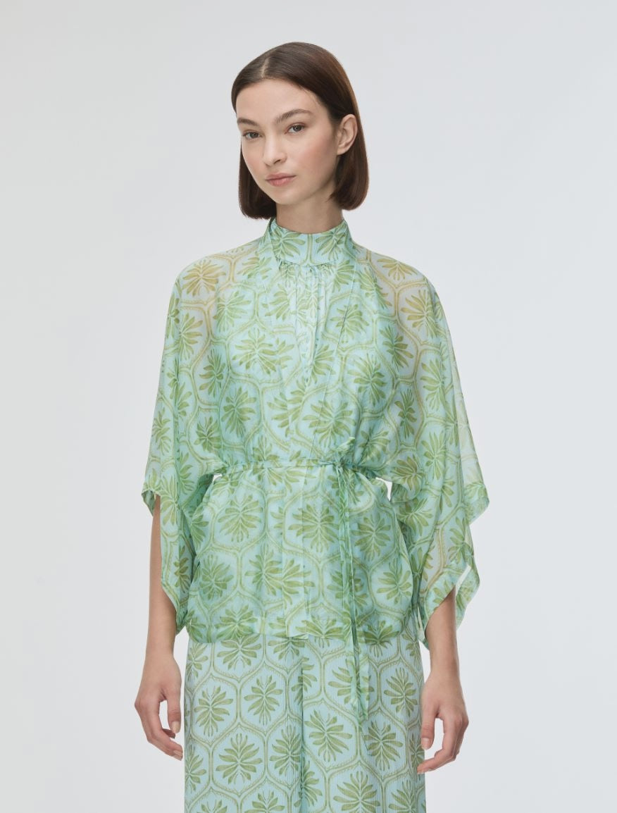 I Blues Loose-fit silk-blend blouse