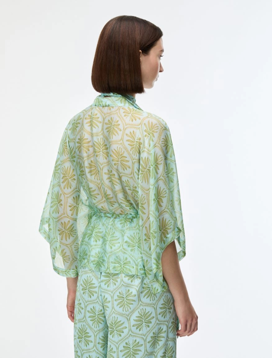 I Blues Loose-fit silk-blend blouse